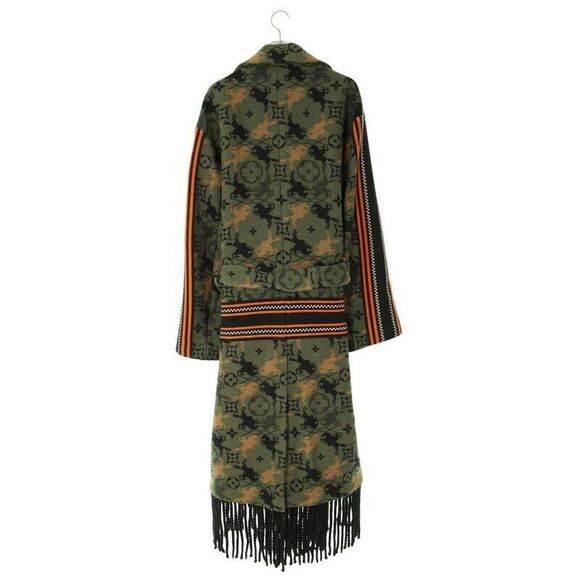 Louis Vuitton 24AW Jacquard Double Face Wool Blanket Coat Belted Jacquard - Picture 2 of 3